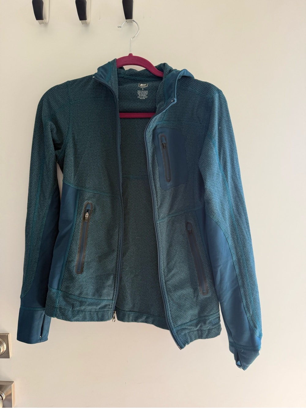 REI Women's Teal Hooded Utility Jacket